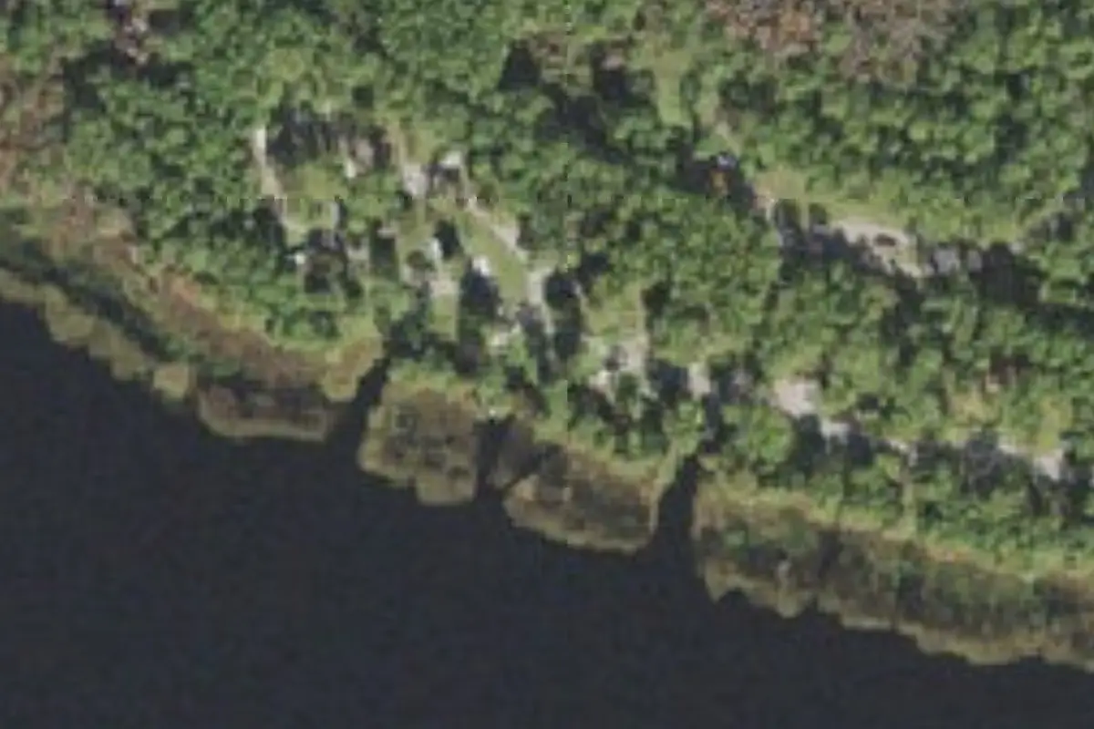 Aerial view of Ocean Pond Campground