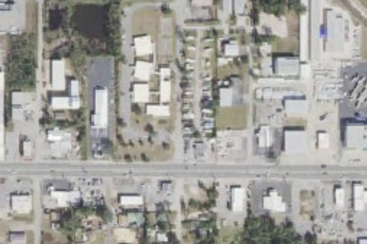 Aerial view of Gulf Breeze Trailer Park