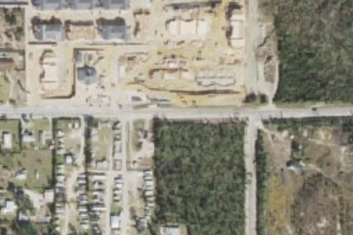 Aerial view of Mill Bayou Mobile Home Park