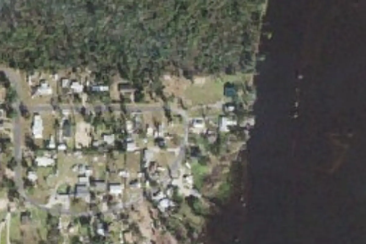 Aerial view of Tharp's Camp Cedar