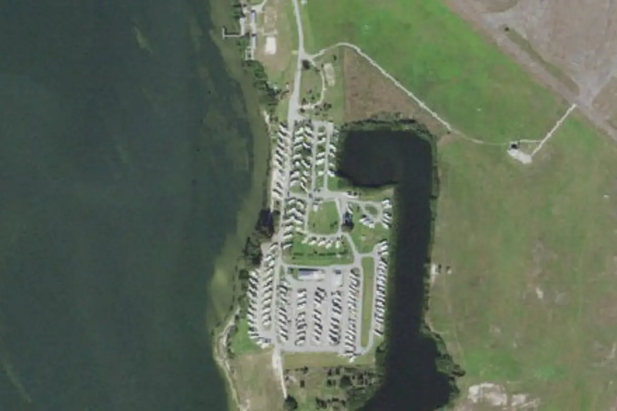 Aerial view of Patrick Fam Camp