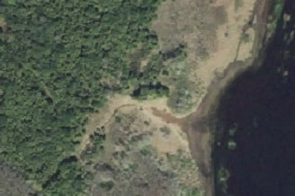 Aerial view of River Lakes Conservation Area campsites