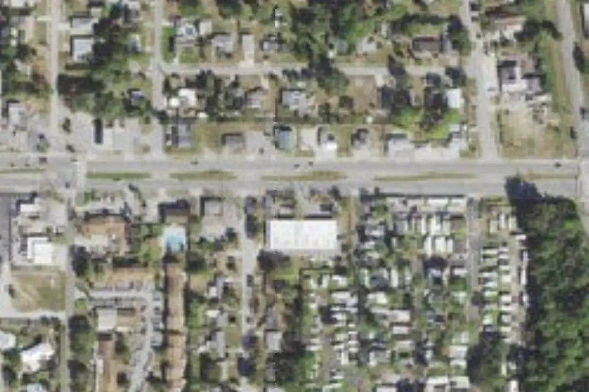 Aerial view of Whispering Pines MH & RV