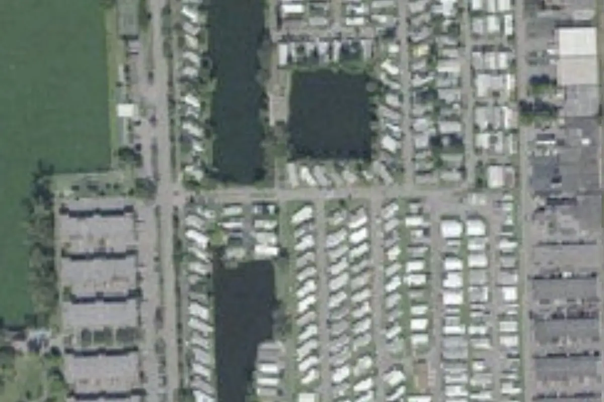 Aerial view of Bamboo Paradise Mobile Home Park