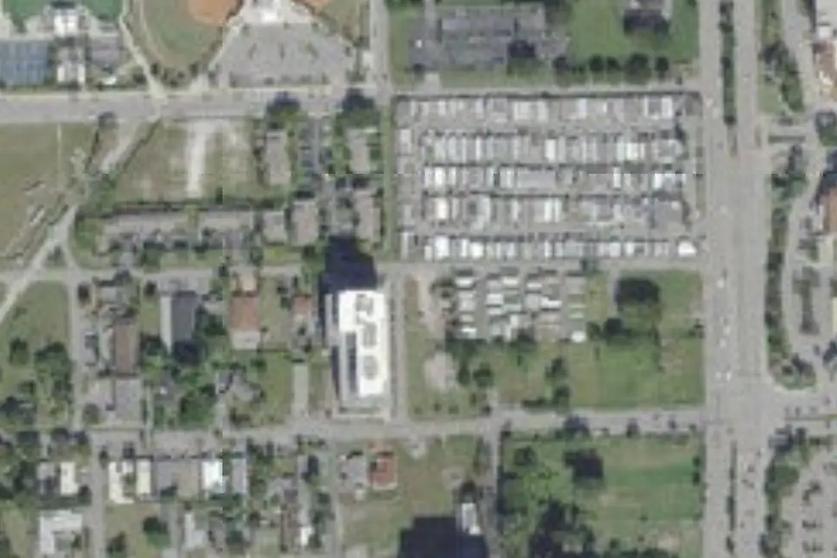 Aerial view of Eastwood Mobile Home Park