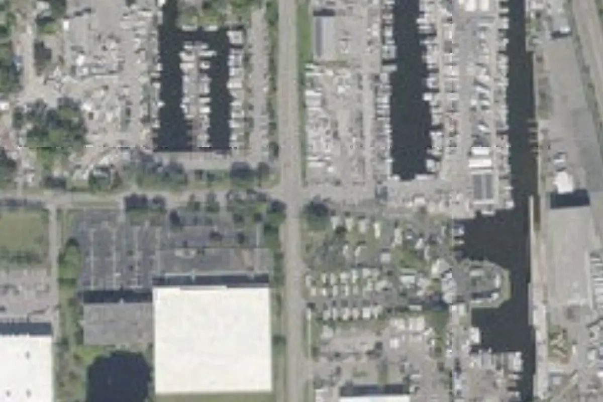 Aerial view of Northcoast Trailer Park/Marina