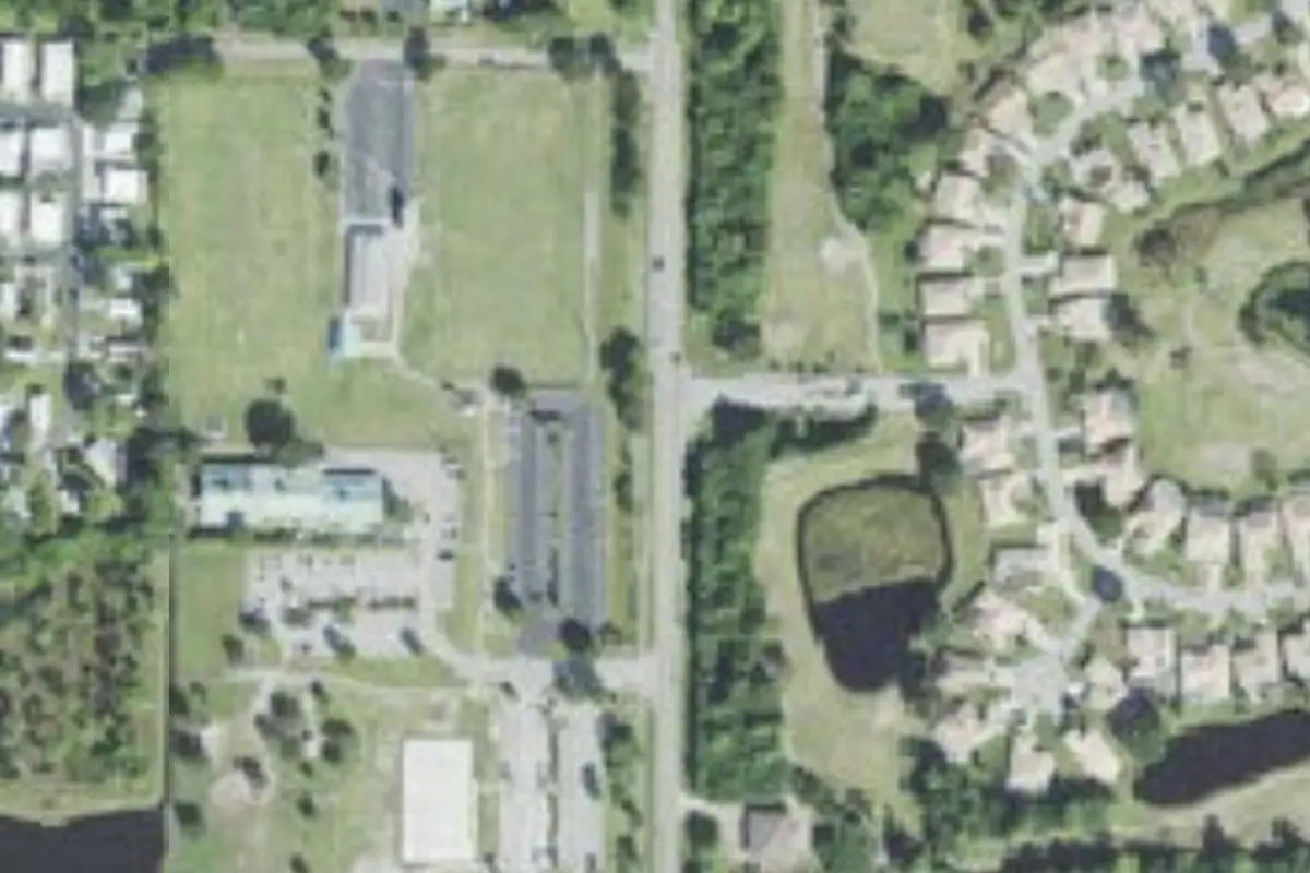 Aerial view of Oyster Creek Mobile Home Park