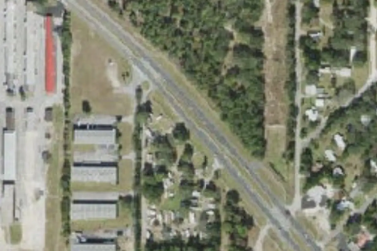 Aerial view of Blue Waters RV Park