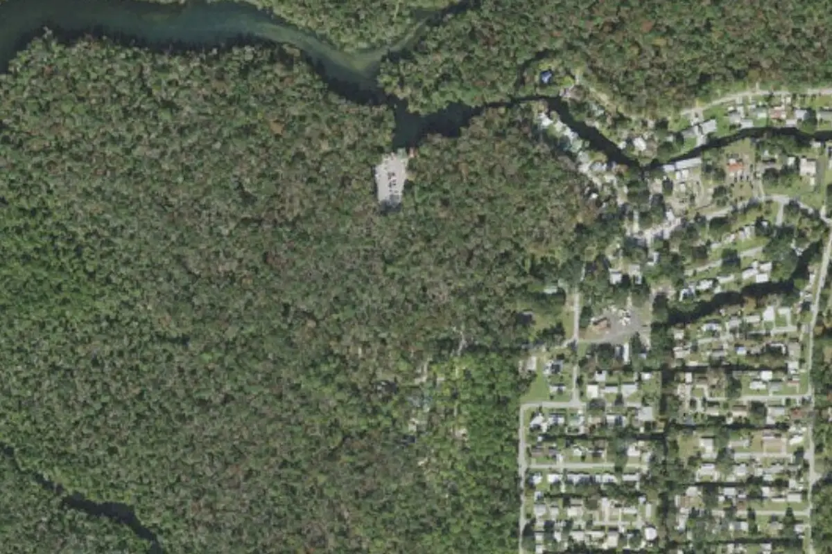Aerial view of Chassahowitzka River Campground