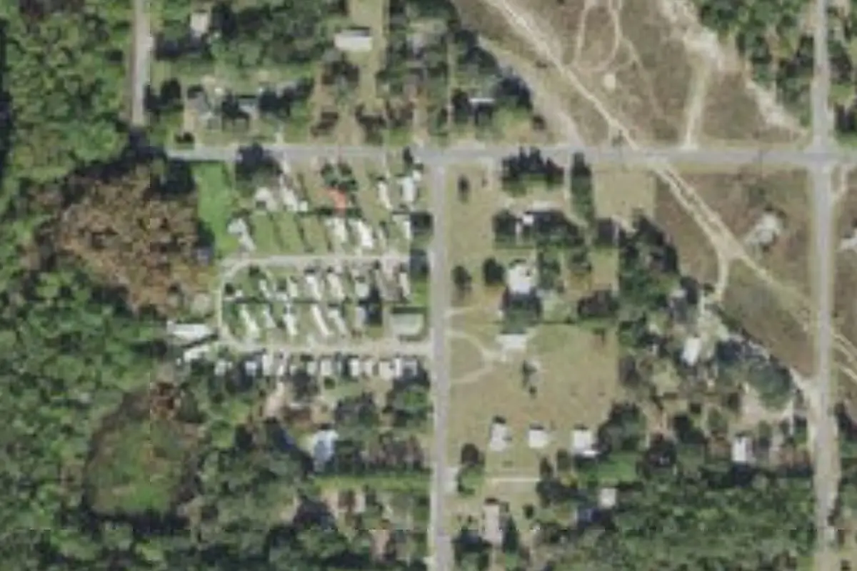 Aerial view of Crystal Acres Mobile Home Community