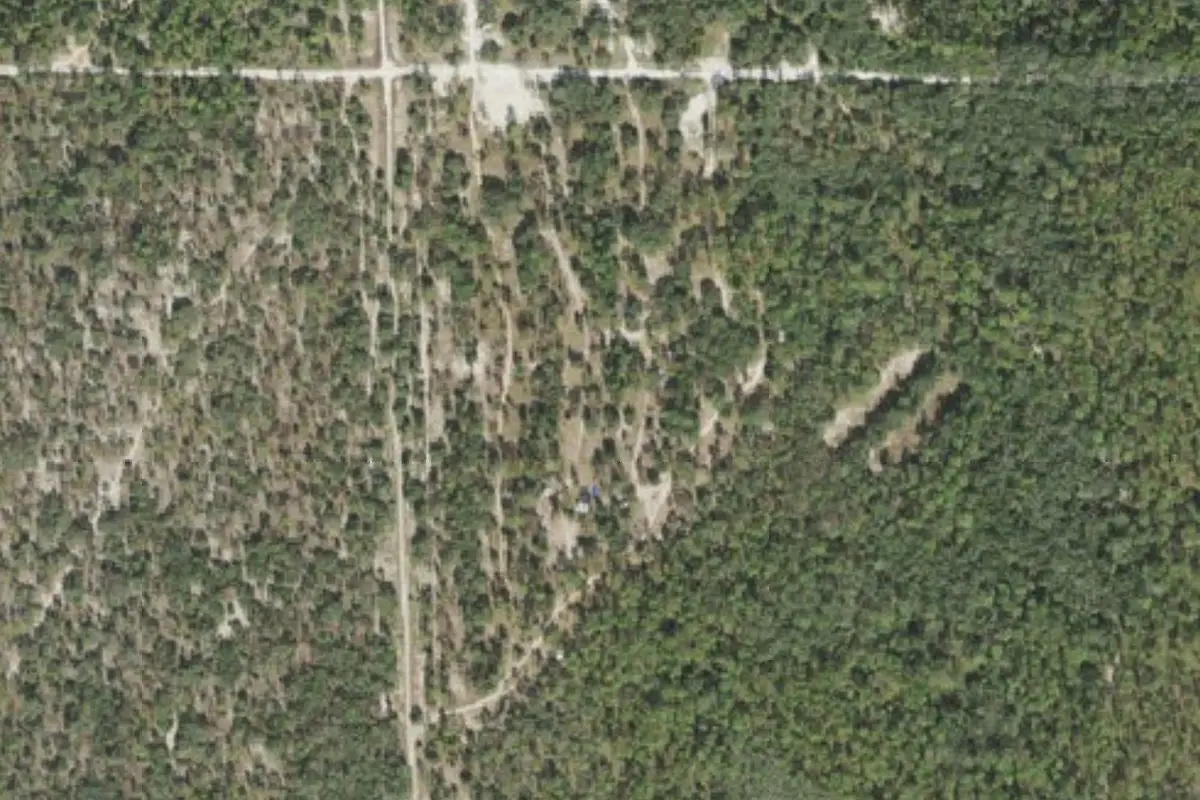Aerial view of Holder Mine Campground Withlacoochee State Forest