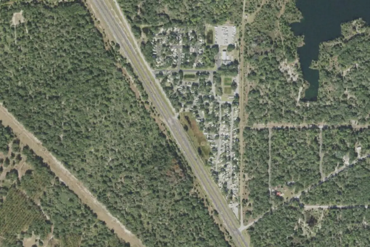 Aerial view of Nature Coast Landings RV Resort