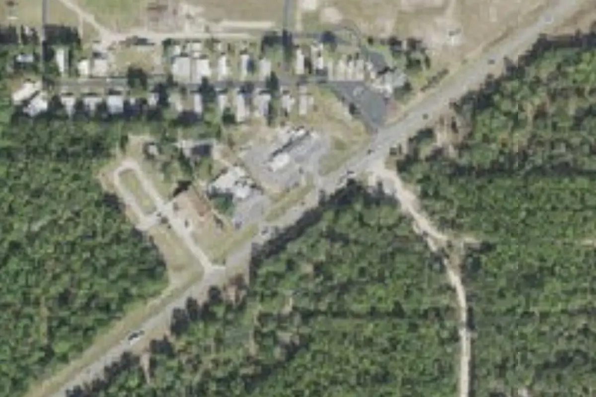 Aerial view of Sandy Oaks RV Resort
