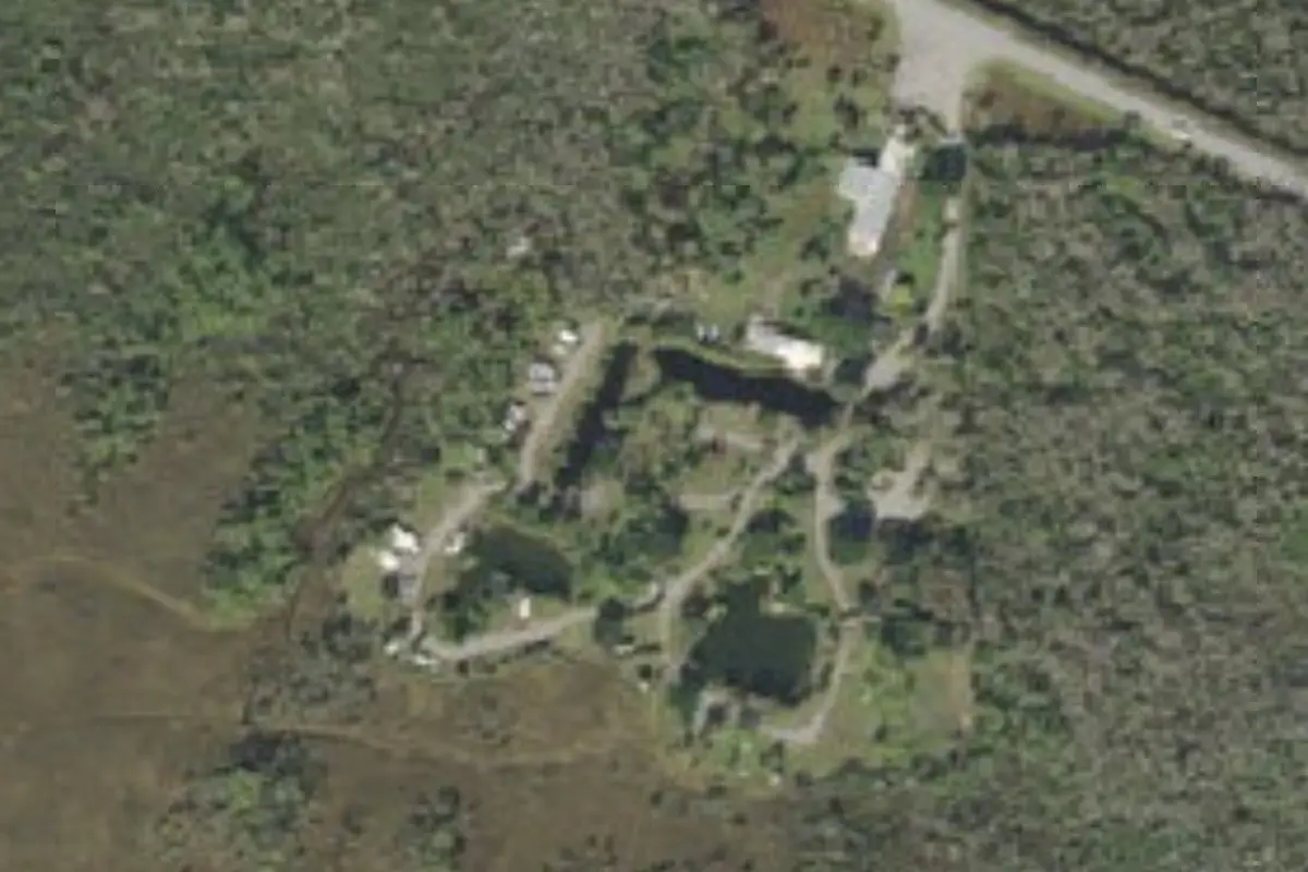Aerial view of Trail Lakes Campground