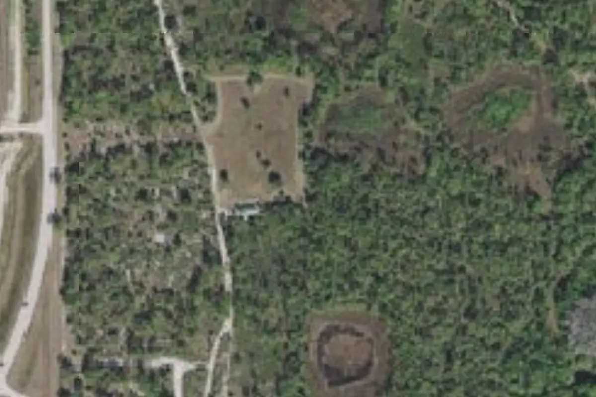 Aerial view of CREW Cypress Dome Primitive Campsite