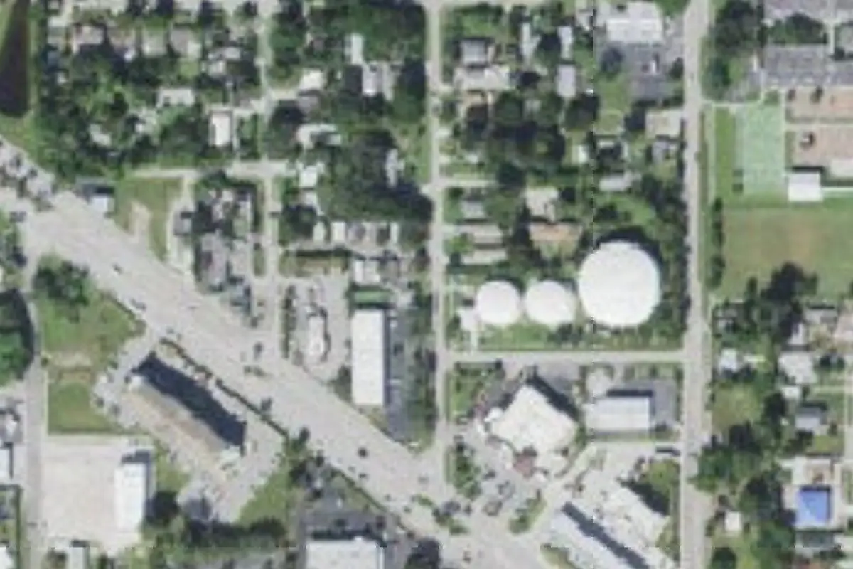 Aerial view of East Naples Trailer Park