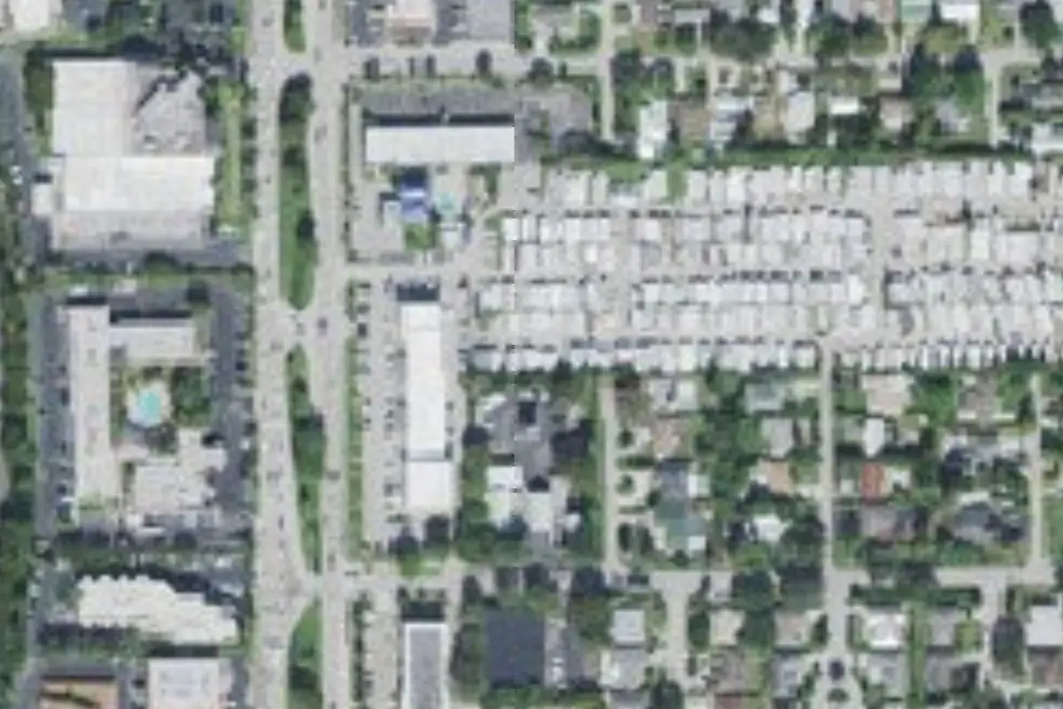 Aerial view of Naples Mobile Home Park