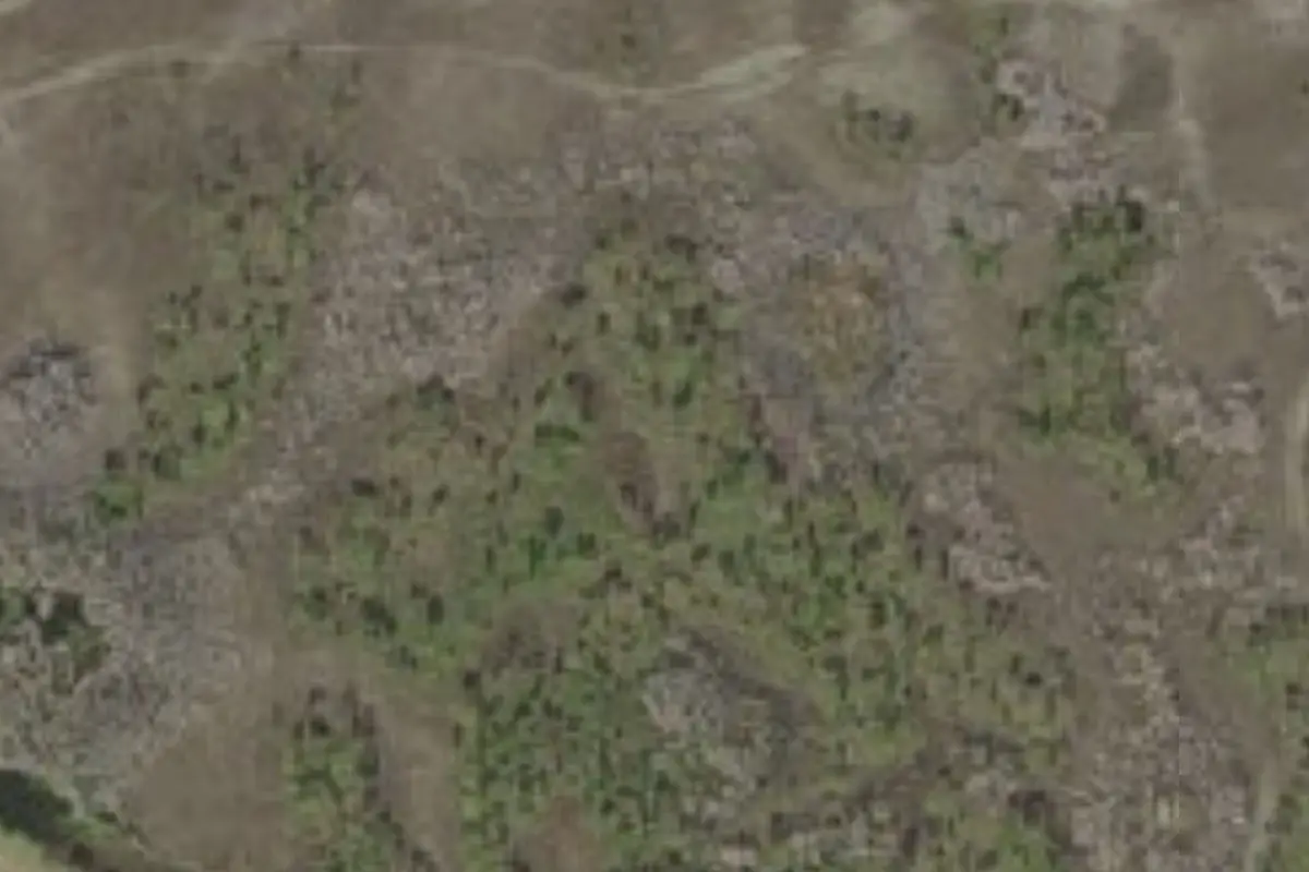 Aerial view of Pink Jeep Campground