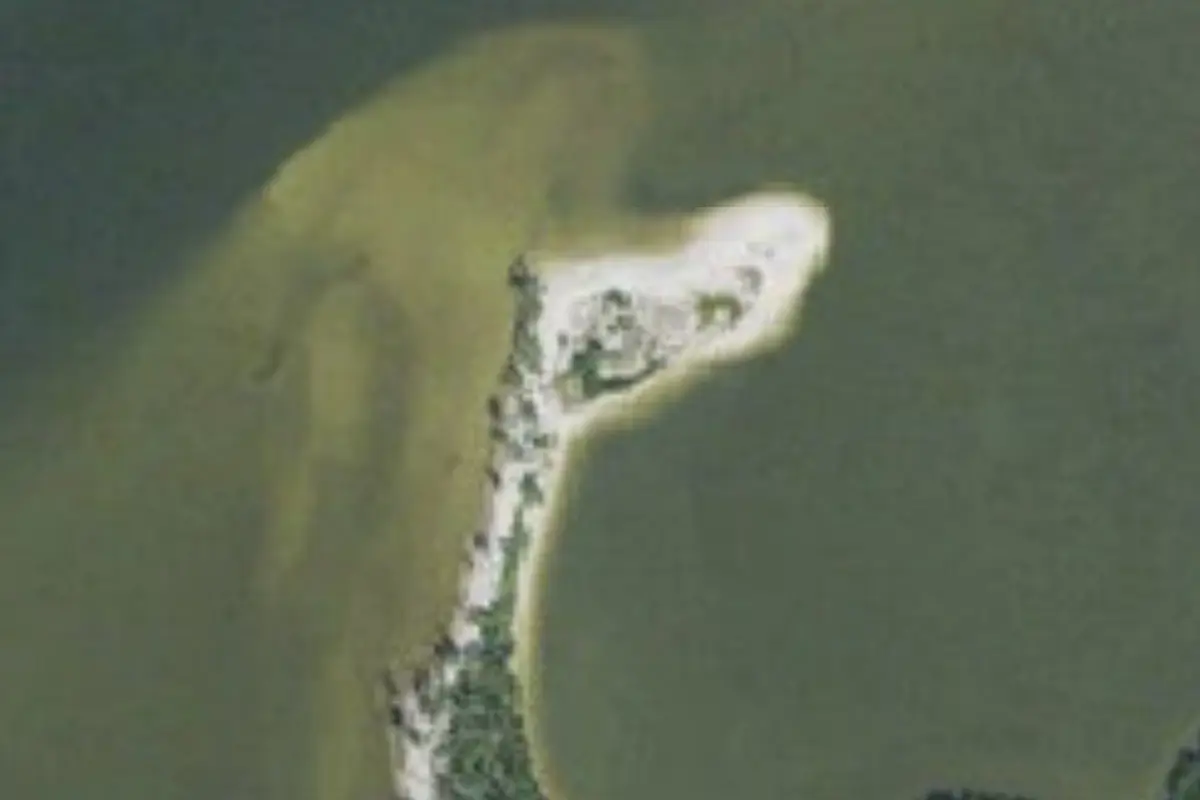 Aerial view of Tiger Key Beach Campsite
