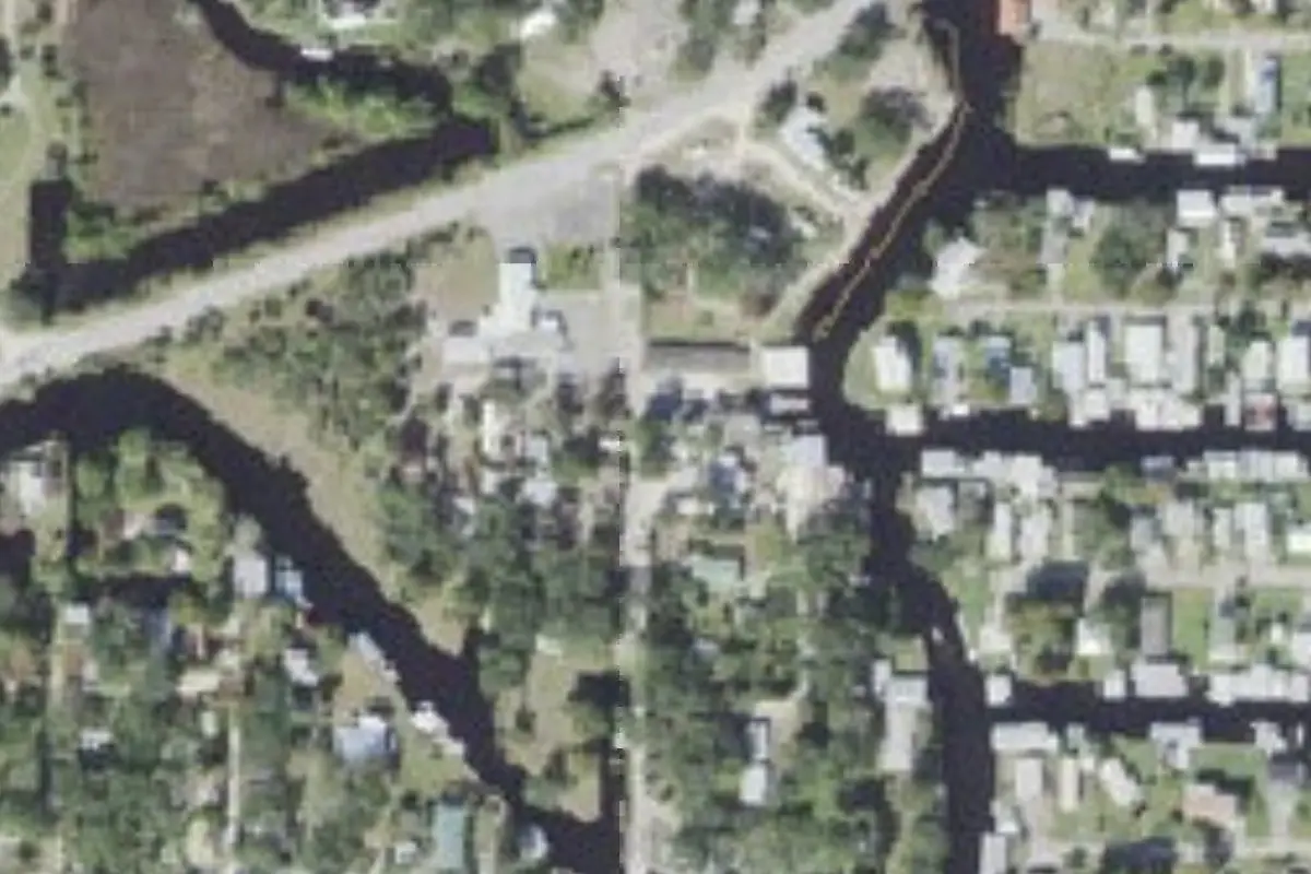 Aerial view of Anderson Landing River Camp
