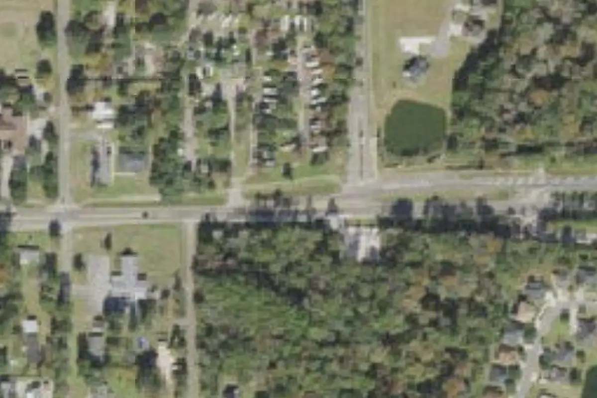 Aerial view of Big Tree RV Park