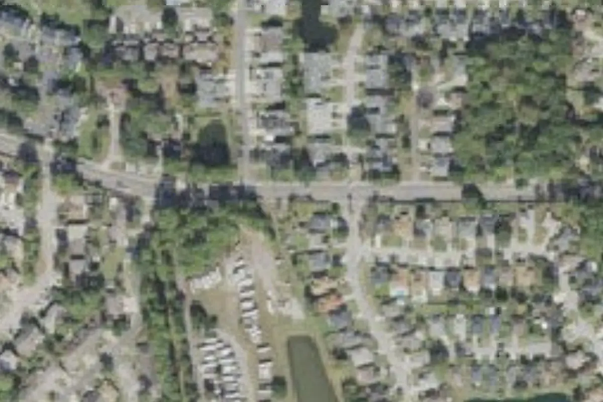 Aerial view of Loyal Order of Moose #42 Mandarin