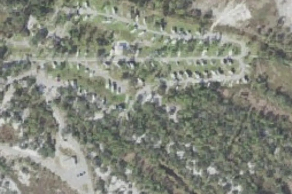 Aerial view of Fort Pickens Campground