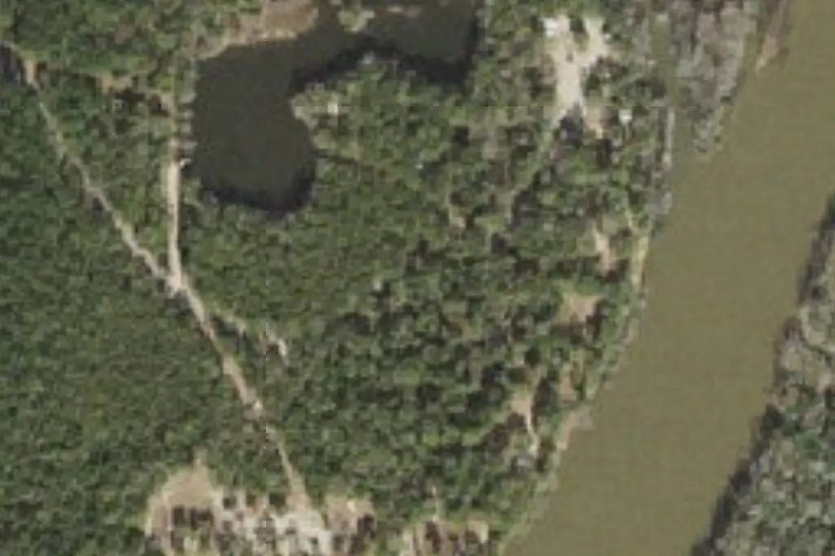 Aerial view of Mystic Springs Cove