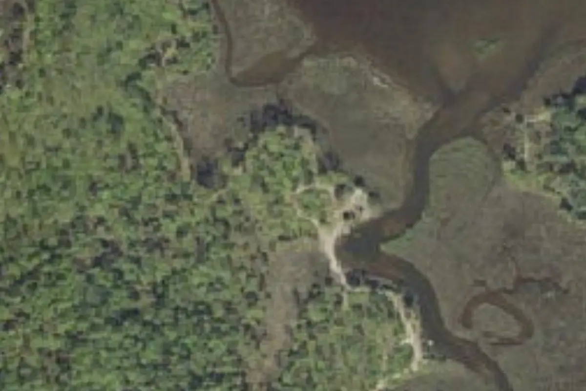 Aerial view of Pellicer Creek Conservation Area campsites