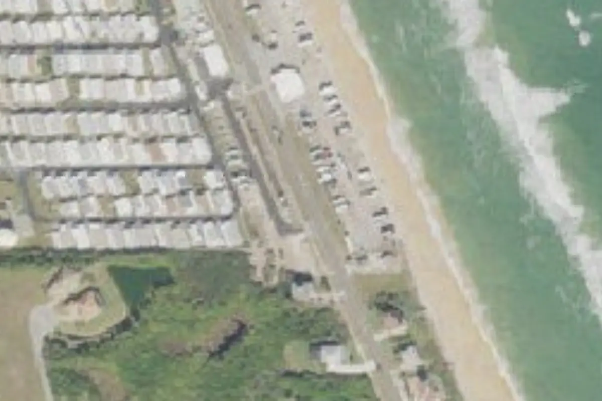 Aerial view of Toral Park RV Resort (Campers Village), part of Beverly Beach Camptown RV Resort