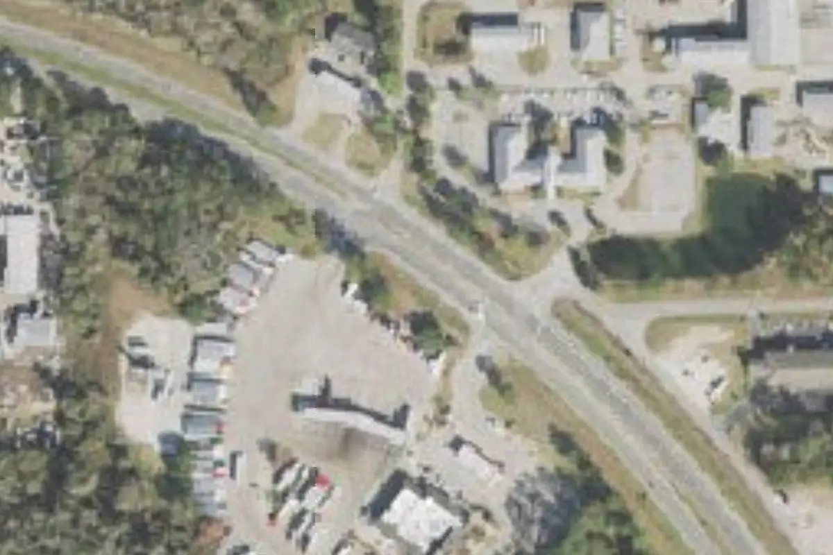 Aerial view of Flying J Travel Plaza