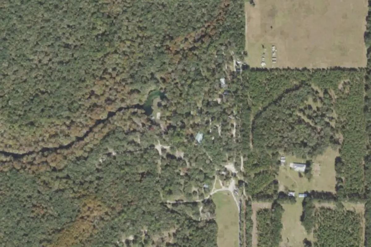 Aerial view of Otter Springs Park & Campground