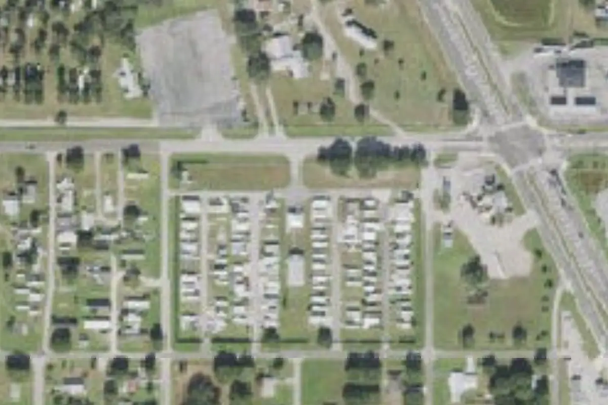 Aerial view of Lazy Acres RV Park
