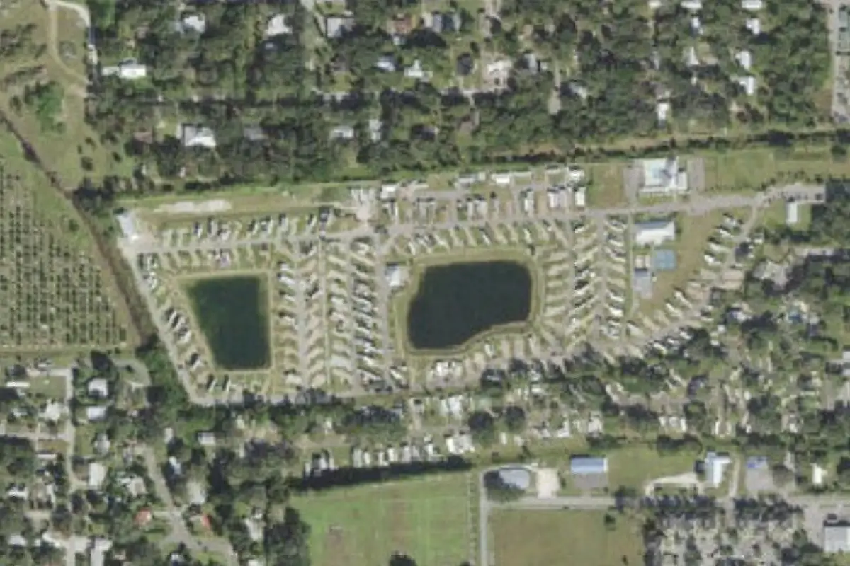 Aerial view of Oak Grove RV Resort