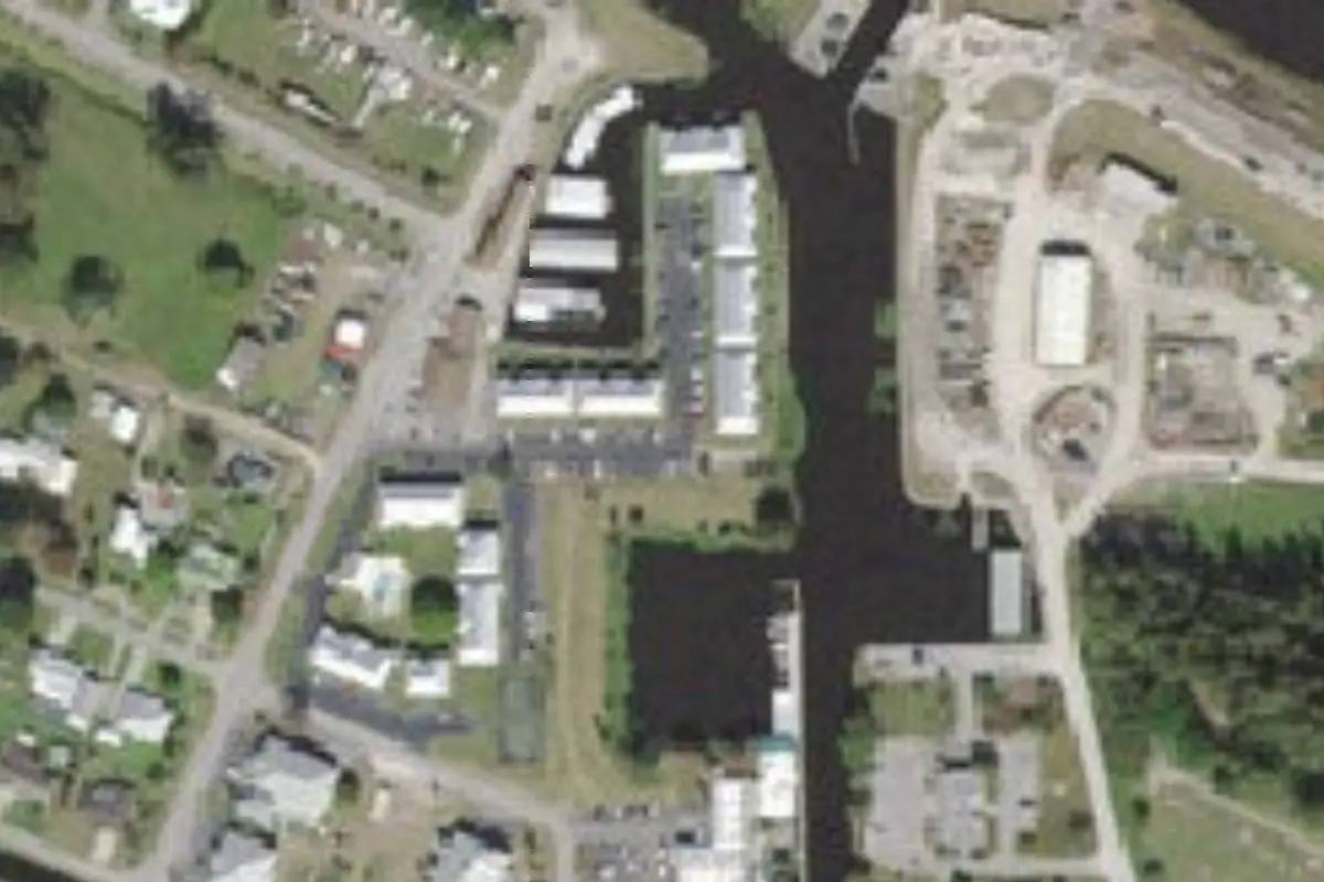 Aerial view of Roland Martin Marina & Resort (RV Park)
