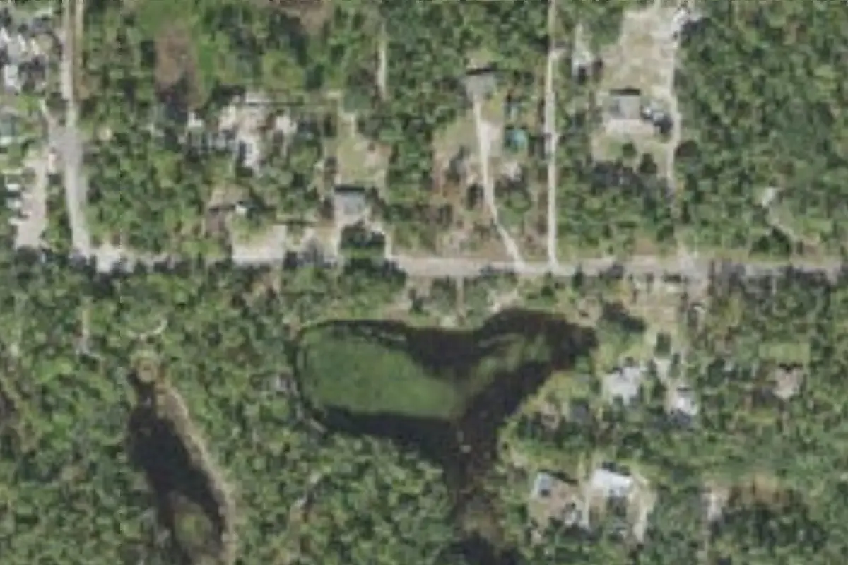 Aerial view of Cody's RV Park and Catfish Pond