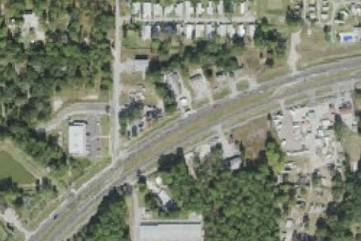 Aerial view of Frontier Campground & Mobile Home Park