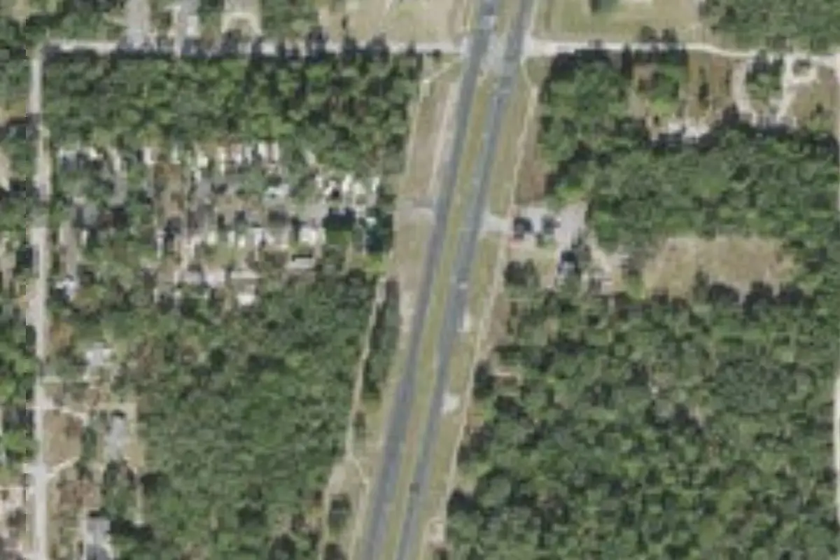 Aerial view of Hawk's Nest RV Park and Campgrounds