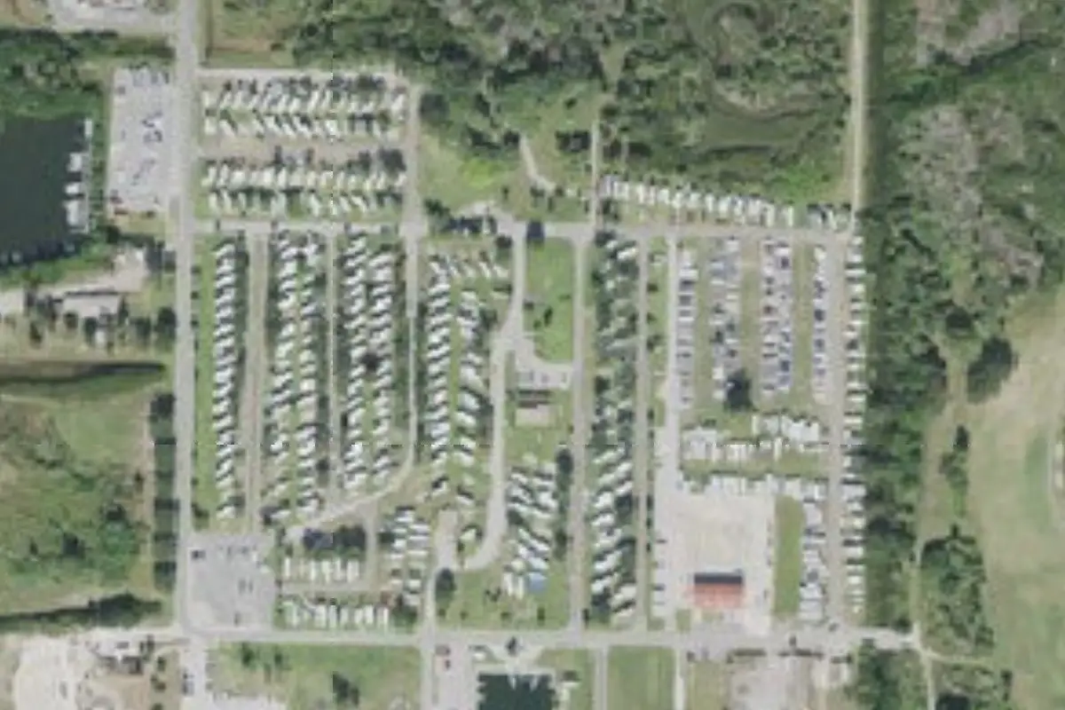 Aerial view of MacDill AFB FamCamp