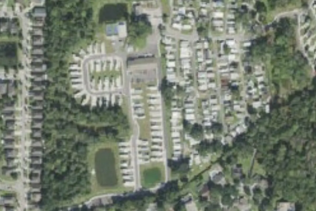 Aerial view of Hidden River RV Community