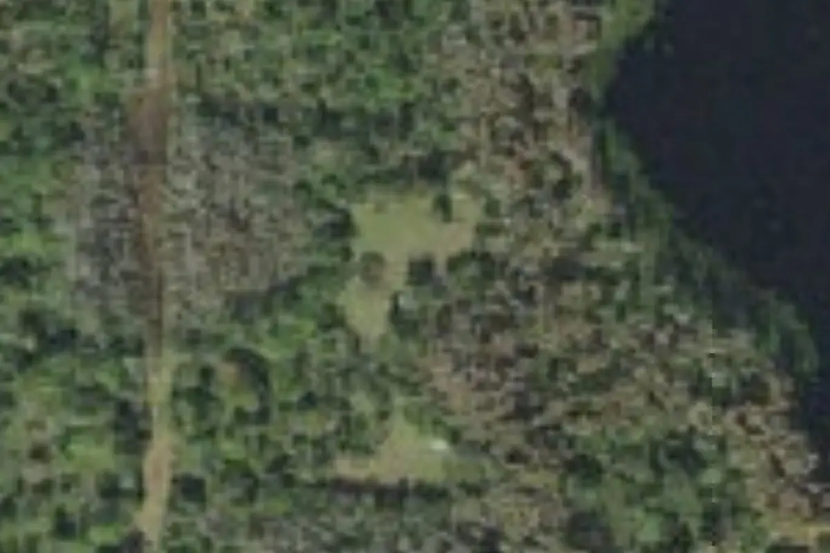 Aerial view of Lake Park (youth group camping)