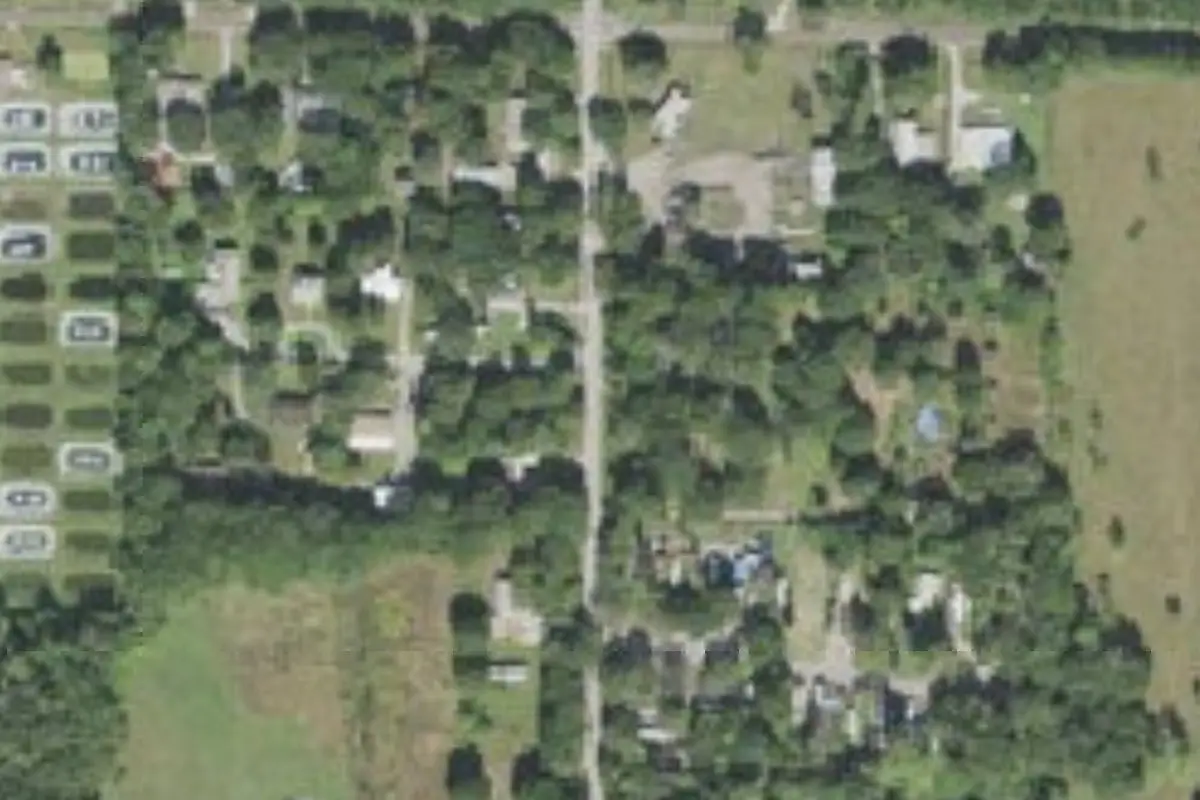 Aerial view of Pine Haven Mobile Home Park