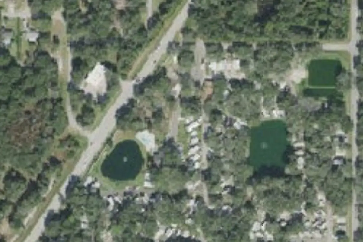 Aerial view of Spanish Main RV Community