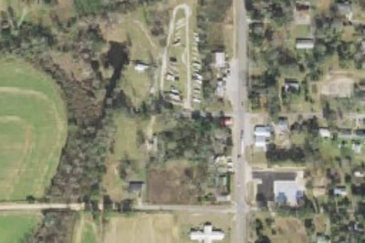 Aerial view of The Cove RV Park