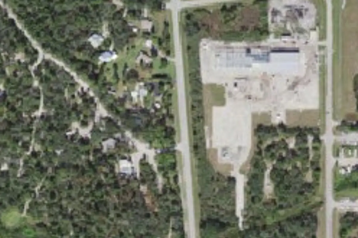 Aerial view of Donald MacDonald Park and Campground
