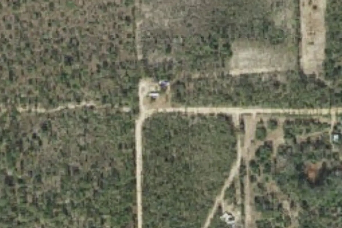 Aerial view of In the Woods RV Park