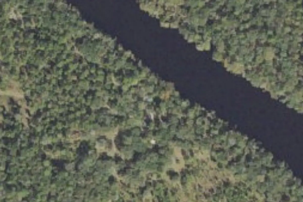 Aerial view of Adams Tract River Camp