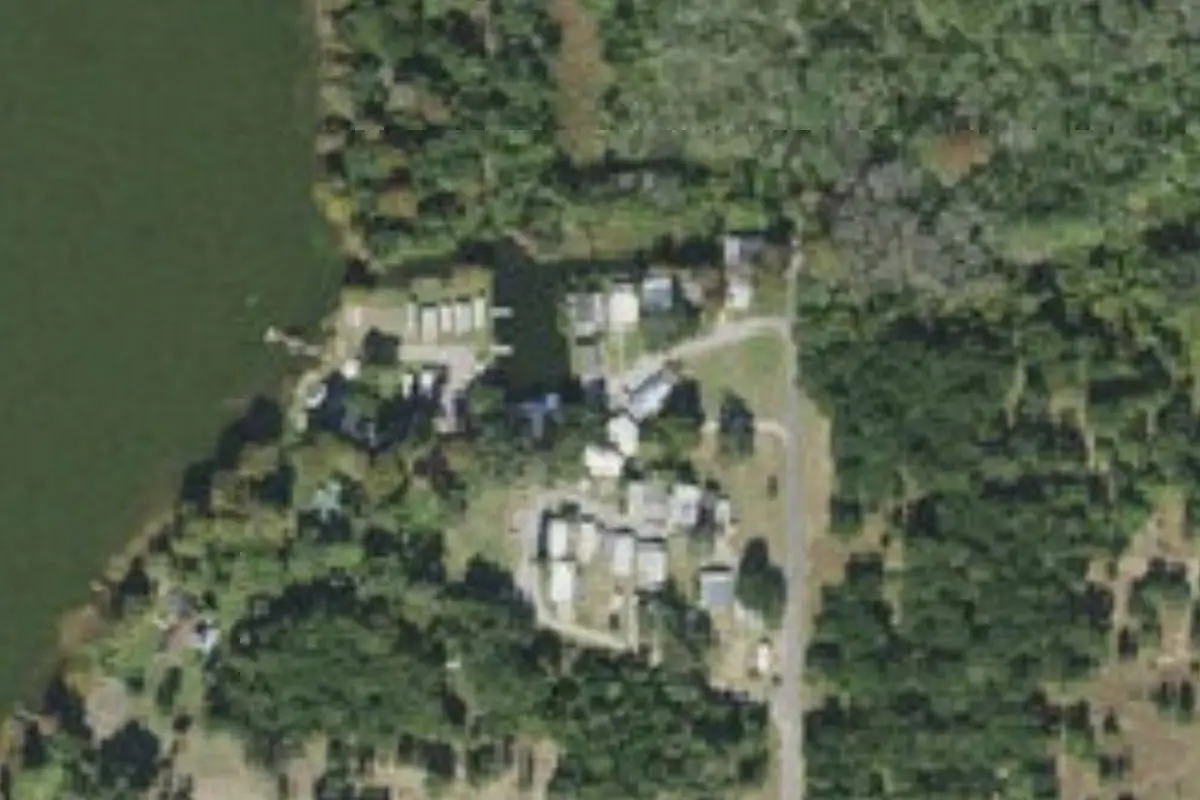 Aerial view of Hide-A-Way Harbor Mobile Home and RV Park