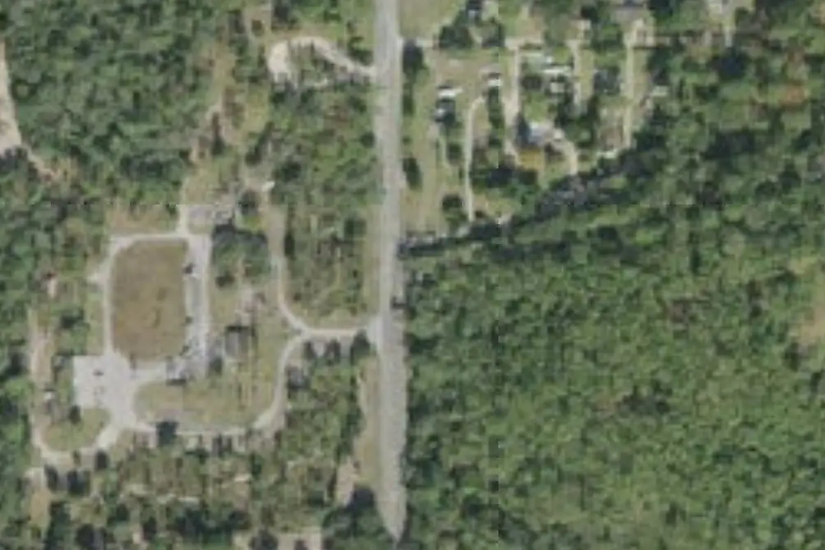 Aerial view of Lake Dorr Campground