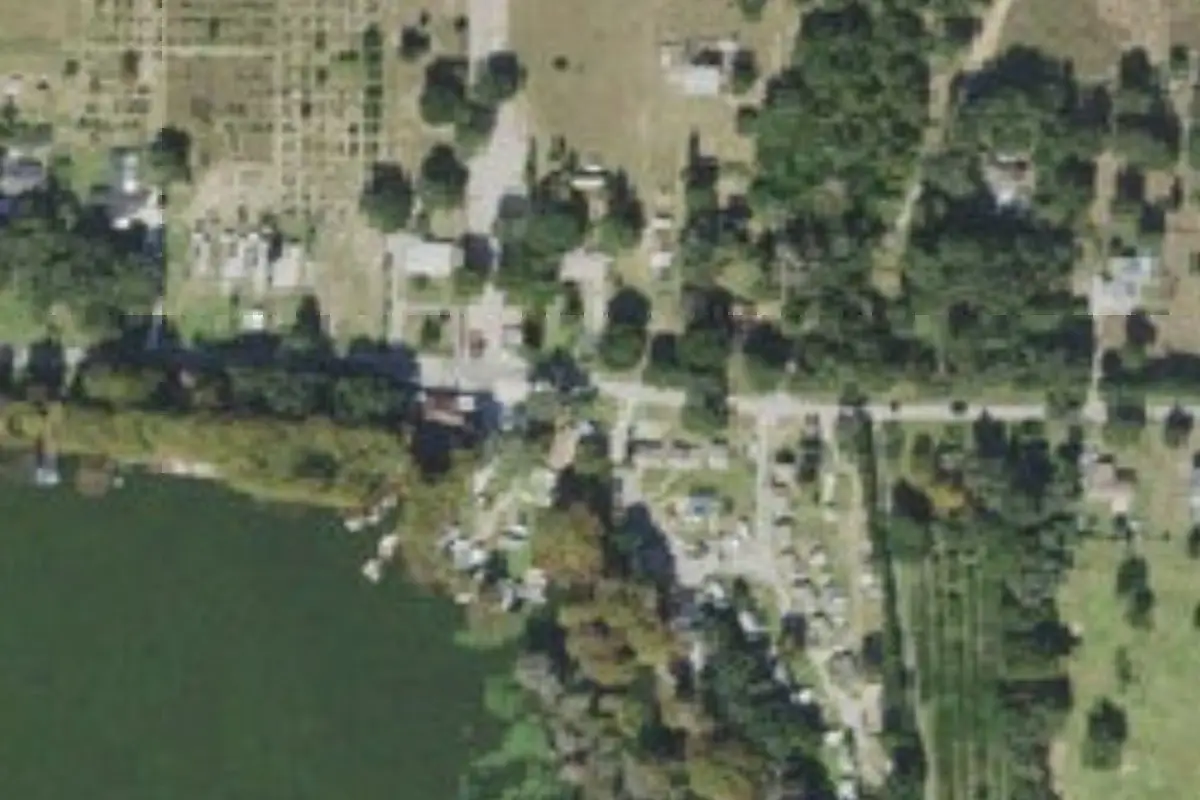 Aerial view of Lake Harris Lodge
